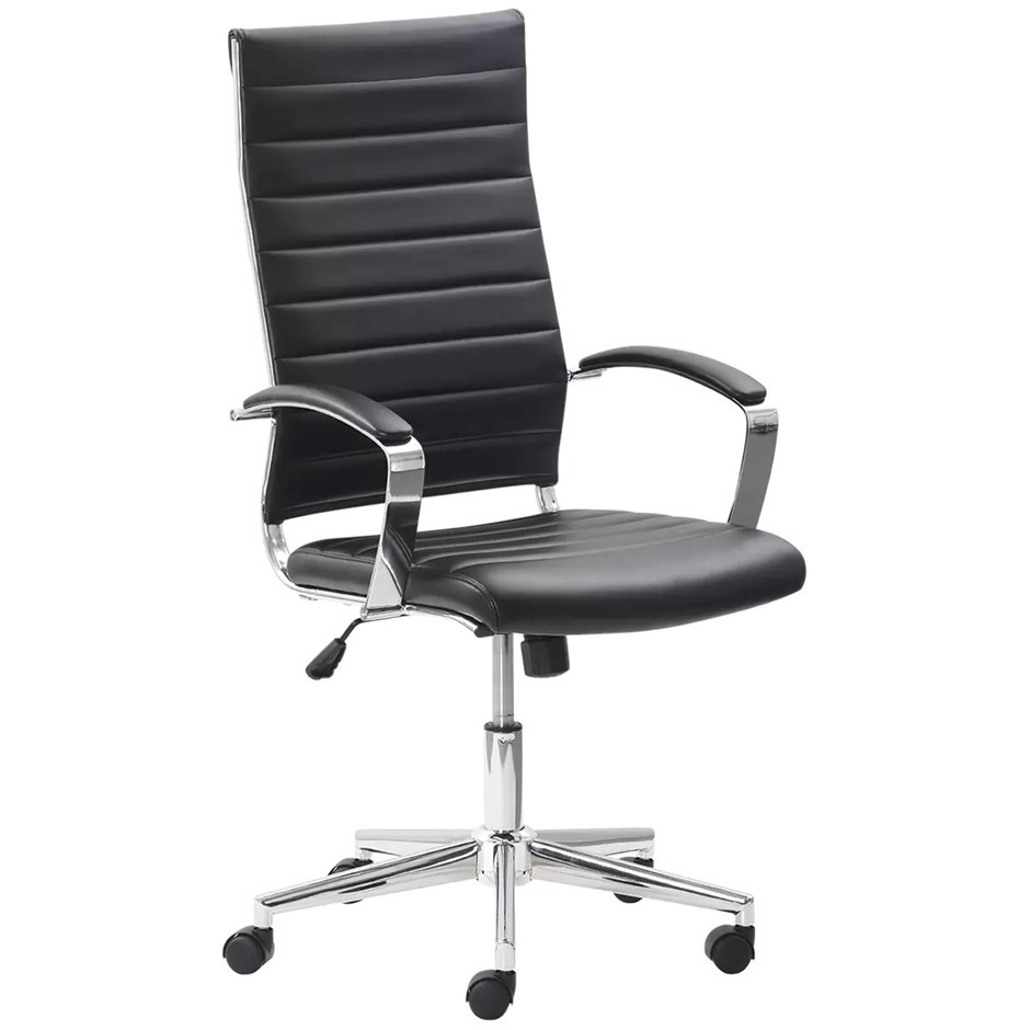 TRUE INNOVATIONS True Executive Chair, Black, Assembled.