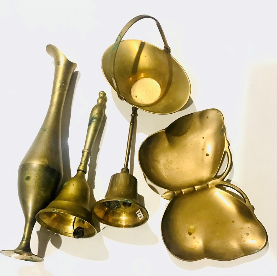 Lot of vintage brass items Auction (01188018099) Grays Australia