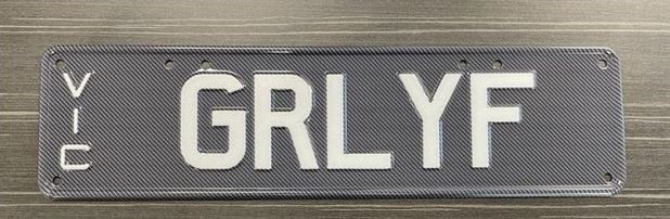 GR LYF  (Custom Victorian) Number Plates
