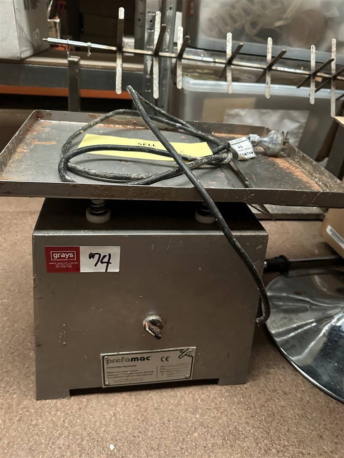 2002 PREFAMAC Chocolate Machine Small Vibrating Table Auction (0074 ...