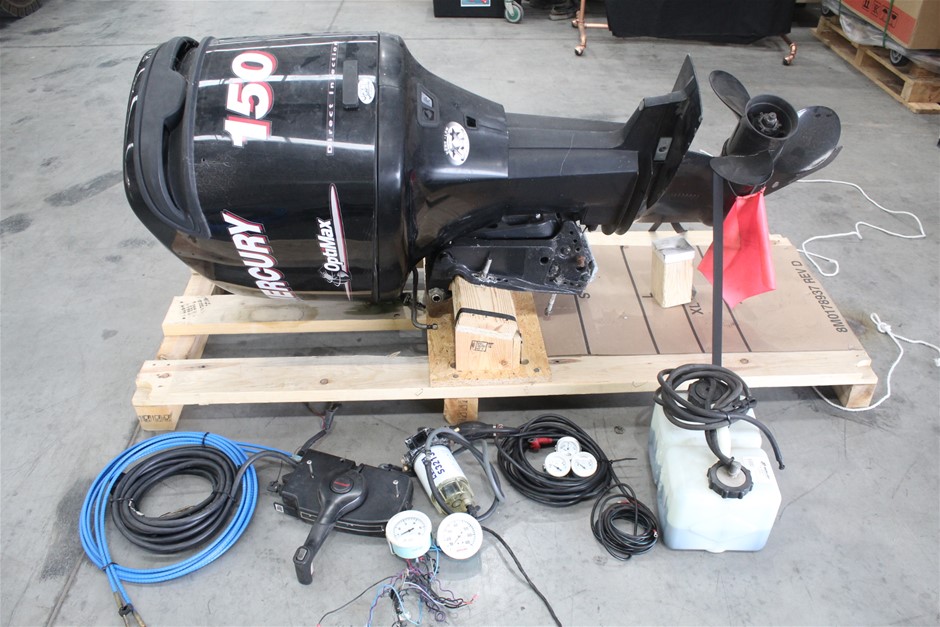 150HP MERCURY OPTIMAX OUTBOARD MOTOR- NO RESERVE 
