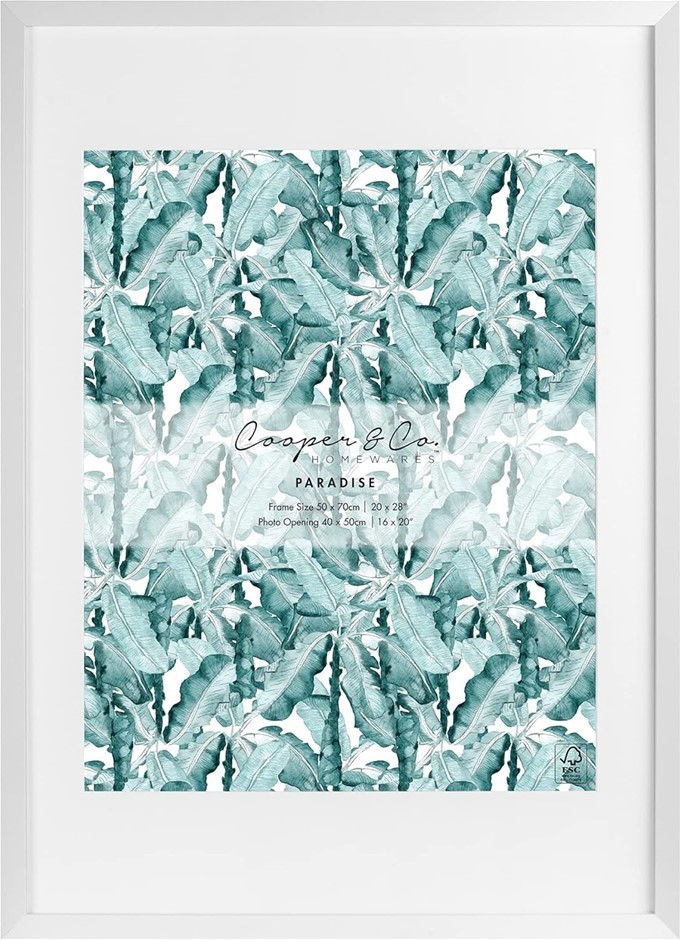 COOPER & CO. 50 x 70 cm Matt to 40 x 50 cm Premium Paradise Wooden Photo Fr