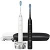 PHILIPS Sonicare Diamond Clean 9000, Black and White Toothbrush, 2 pack. NB