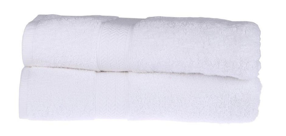 4 x GRAND HOSPITALITY Bath Towels, White, 100% Cotton. NB: Not in original