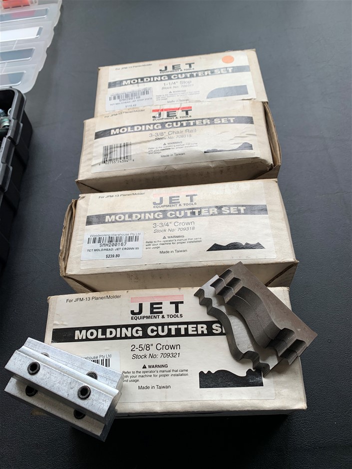 4 x JET Moulding Cutter Sets Auction (01893027852) Grays Australia