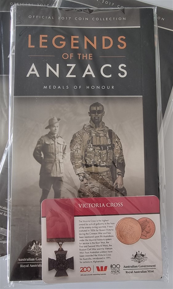 FOUR COMPLETE LEGENDS OF THE ANZAC FOLDERS, 2017 Auction (0007-2557400 ...