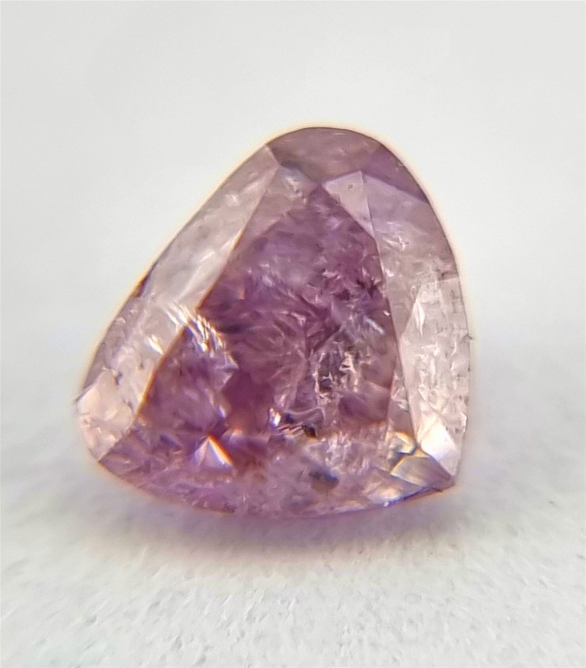 No Reserve Natural Fancy Intense Pinkish Purple Diamond