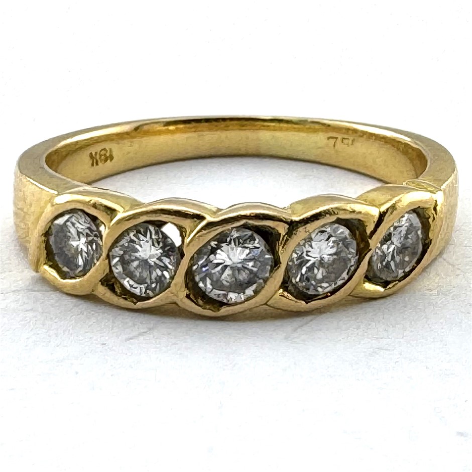 18CT YELLOW GOLD & 0.51CT DIAMOND ETERNITY RING Auction (0003-2558279 ...