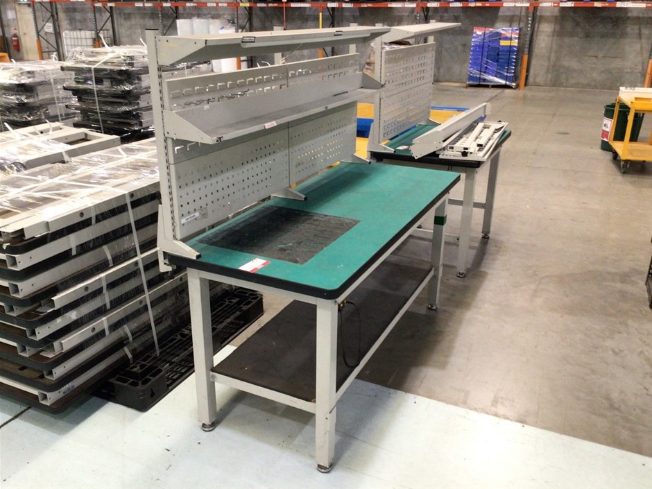 2x Work Tables with Shelving Auction (0267-7049539) | Grays Australia