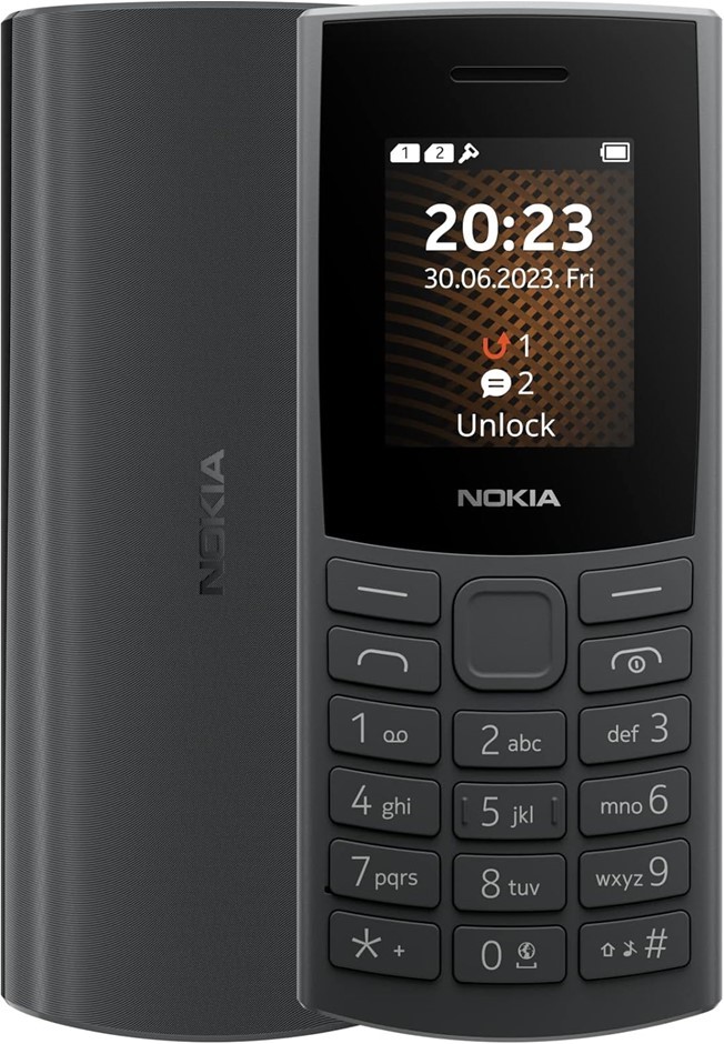 NOKIA 105 4G TA-1546 DS Charcoal. NB: Minor Use.