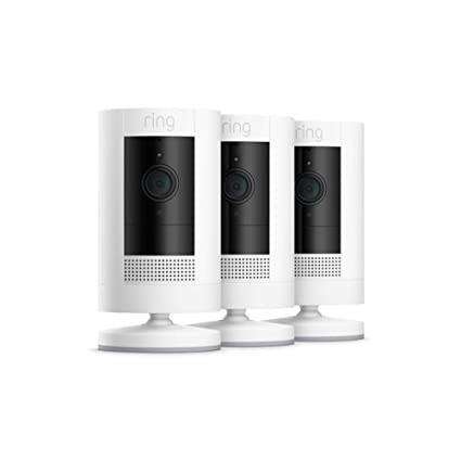 Pack of 3 x RING Stick Up Cam Battery, 1080p HD Outdoor /Indoor Wireless Ho