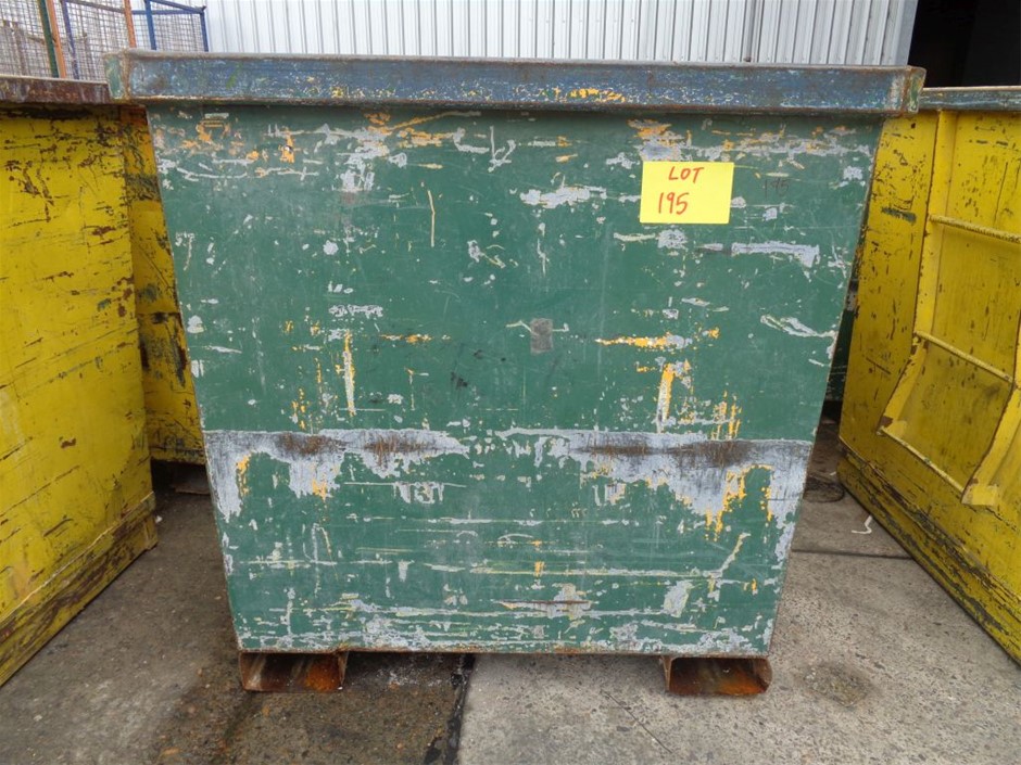 Steel Bins with Forklift Tine Pockets Auction (0195-5055495) | Grays ...