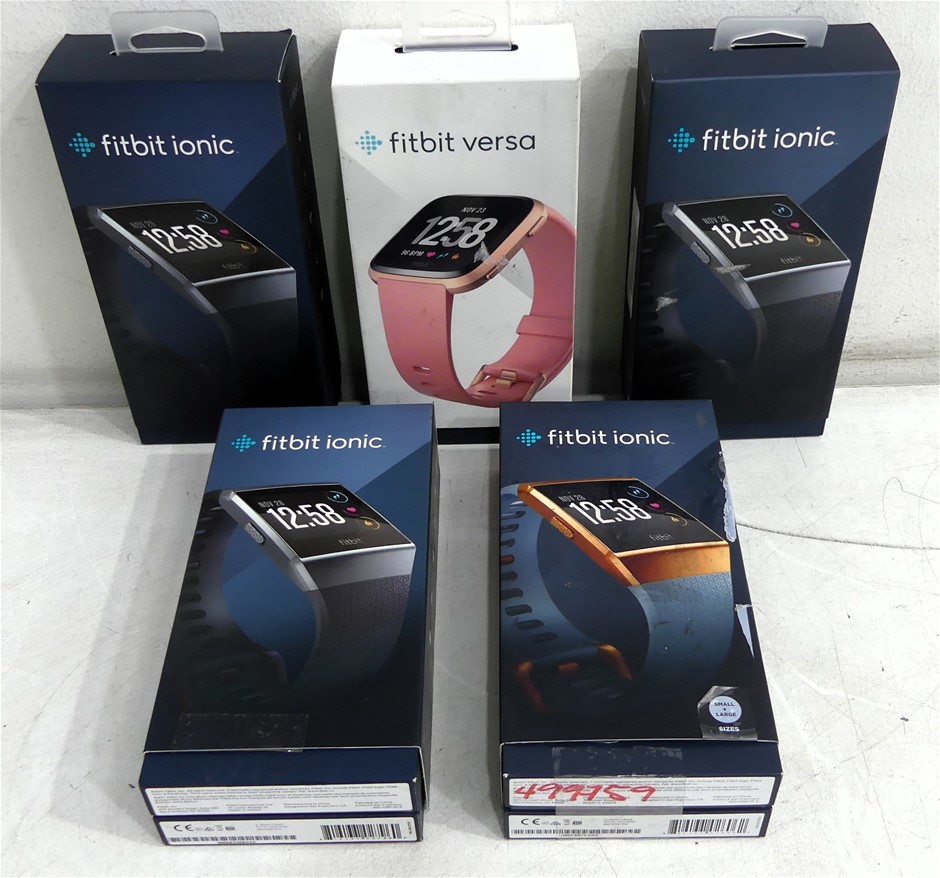 5 x Fitbit iconic smart watch Auction (0006-2557994) | Grays Australia