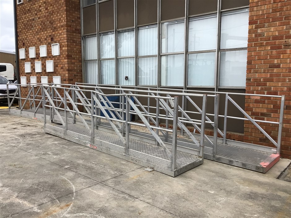 3 x Assorted of Used Safesmart Aluminium Work Platforms with Safety ...