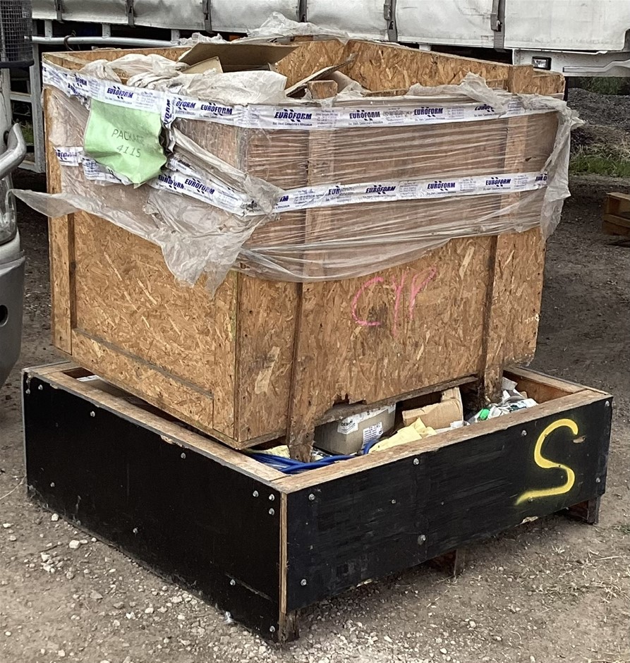 2 x Wooden Boxes of Assorted Construction Parts & Materials Auction ...
