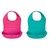 2 x OXO Tot Roll-Up Bib 2 Pack - Pink/Teal.