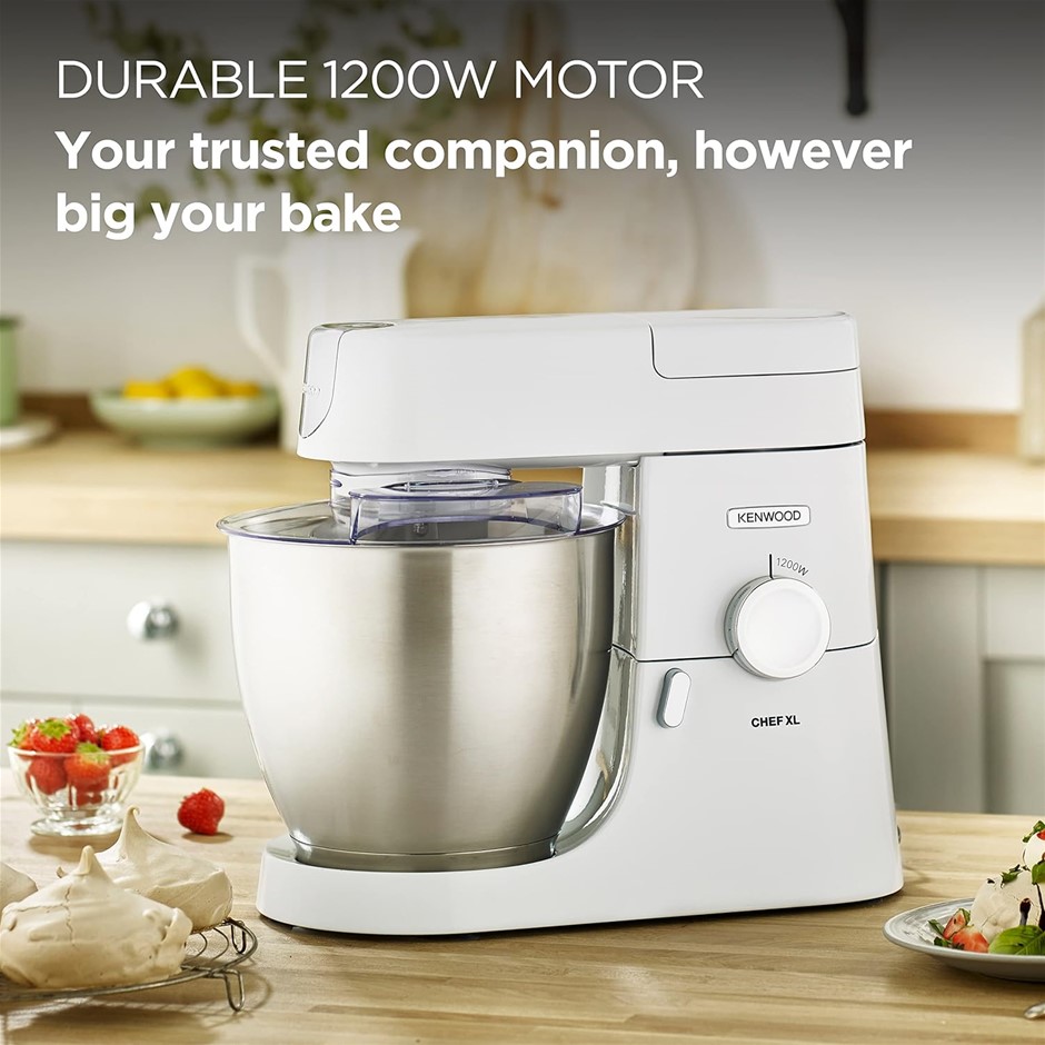 KENWOOD Chef XL Stand Mixer KVL4100W, Kitchen Machine with Whisks