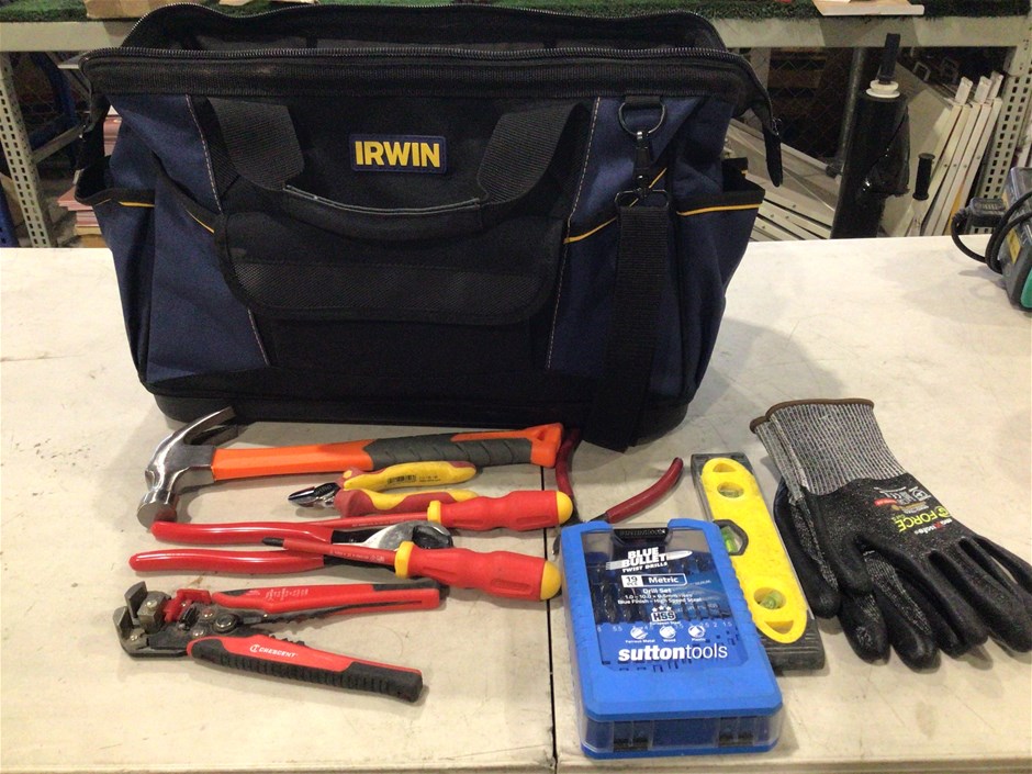 Irwin Tool Bag Containing Assorted Handtools Auction (0051-8018584 ...