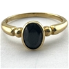 9CT YELLOW GOLD & 0.95CT BLUE SAPPHIRE RING
