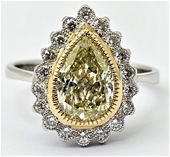 2.13 Carat Natural Diamond Ring Set In 18 Carat White Gold