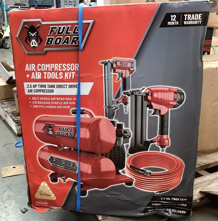 Full Boar Air Compressor And Tool Kit Auction (00449049660) Grays