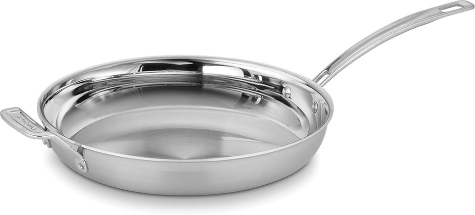 CUISINART MCP22-30HN MultiClad Pro Stainless 12-Inch Skillet with Helper.