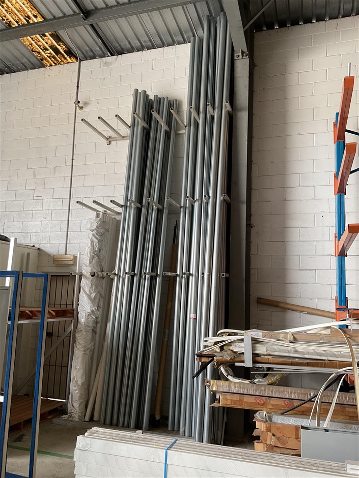 3 Tier Wall Mounted Vertical Racks & Qty of Steel Tubing Auction (0273 ...