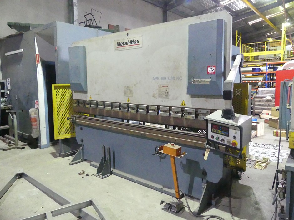 2007 Metal Max W67Y-100-3200 Hydraulic Brake Press Auction (0010 ...