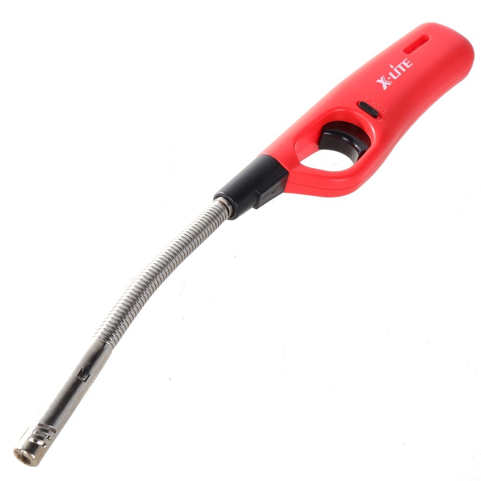 4 x XLITE Refillable Flexi Gas Lighters, Red/Black.