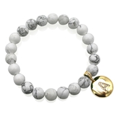 MOTHER'S DAY SALE - Initial Charm Gemstone Bracelet Jewelry