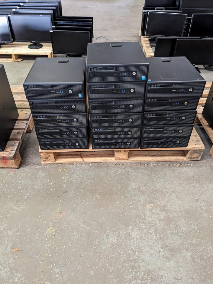 Pallet of HP Elite desk and ProDesk SFF Desktop Computers Auction (0015 ...