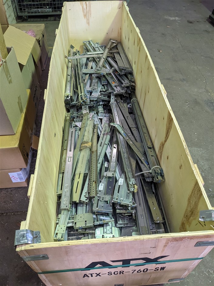 Large crate of server rails. Auction (0026-2558672) | Grays Australia