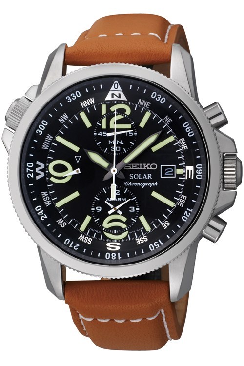 Seiko Solar Mens Chronograph Watch - SSC