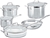 SCAPAN 5 Piece Impact Cookware Set, 18/10 Stainless Steel, Tempered Glass L