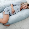 WOOLCOMFORT Australian Made Pregnancy Pillow (Pillowcase included), Sky.