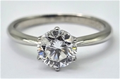 No Reserve 1.22ct Diamond Solitaire Platinum Engagement Ring