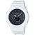 CASIO Men's Analog-Digital G-Shock Watch, Black Dial, White Band, GA-2100-7