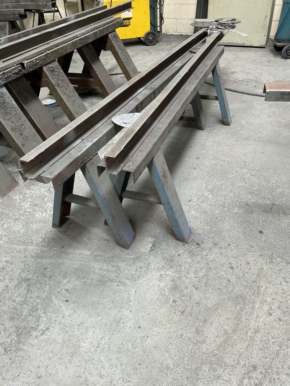 1x Pair of Steel Fabricated Trestle Stands Auction (0053-3028980 ...