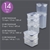 LOCK & LOCK Classic 14 Piece Set Gift Box, HPL809BS, Clear. Buyers Note -