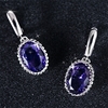 Elegant 18K White Gold plated Purple Cz earrings