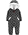 2 x CARTER'S Baby's Jumpsuit, Size 3M, 100% Polyester, Grey/Black Dots, 1G8