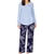 2pc CAROLE HOCHMAN Women's Cozy Pajama Set, Size L, Heather Blue. Buyers N