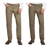 2 x SIGNATURE Men's 5-Pocket Pants, Size 34x32, 97% Cotton, Earth & Desert