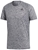ADIDAS Men's D2M Heathered Tee, Size XL, 100% Polyester, Grey/Black, BK0933