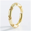 Elegant 18K Yellow Gold Plated Simulated Diamond Adjustable Ring