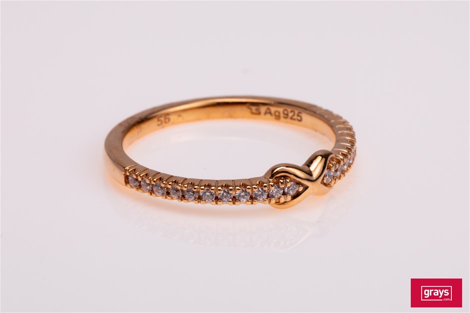 Thomas Sabo Rose Gold Plated Round Pink Cubic Zirconia Rin main image 1