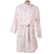 DKNY Women's Hooded Wrap Robe, Size S, 100% Polyester, Pink, ZY47767A. NB:
