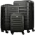WEGNER Latitude Hardside Luggage 3 Piece Set, Large: 77.5cm, Medium: 66.7cm