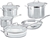 SCANPAN 5 Piece Impact Cookware Set, 18/10 Stainless Steel, Tempered Glass