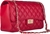 Bianca Red Quilted Leather Handbag. NB: No Packaging.